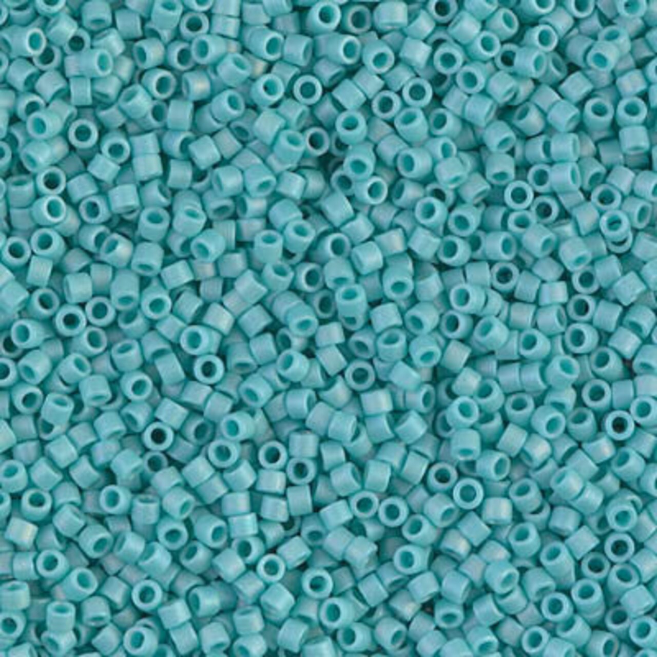 Miyuki Delica Bead 11/0, DB0878, Matte Opaque Turquoise Green AB, 5 grams